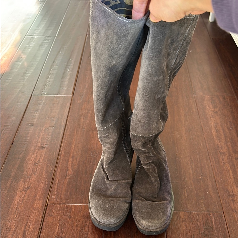 Fly London Gray Lace-Up Boots